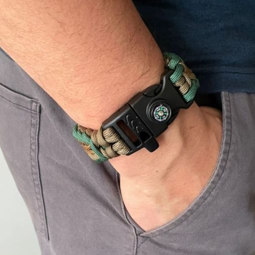 Brazalete Pulsera de Supervivencia Adventure camo