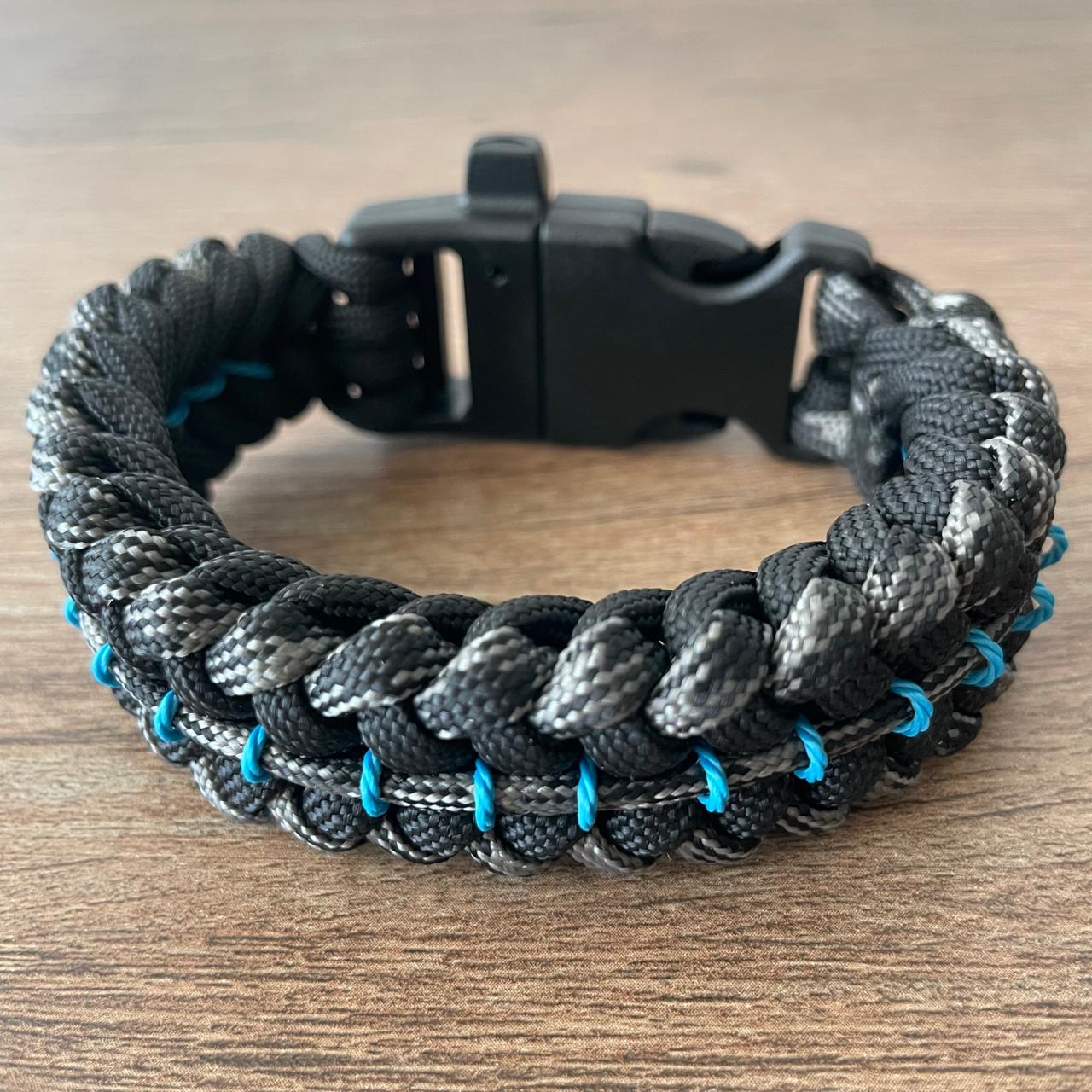 Brazalete Pulsera de Supervivencia Adventure Sport Black and Blue