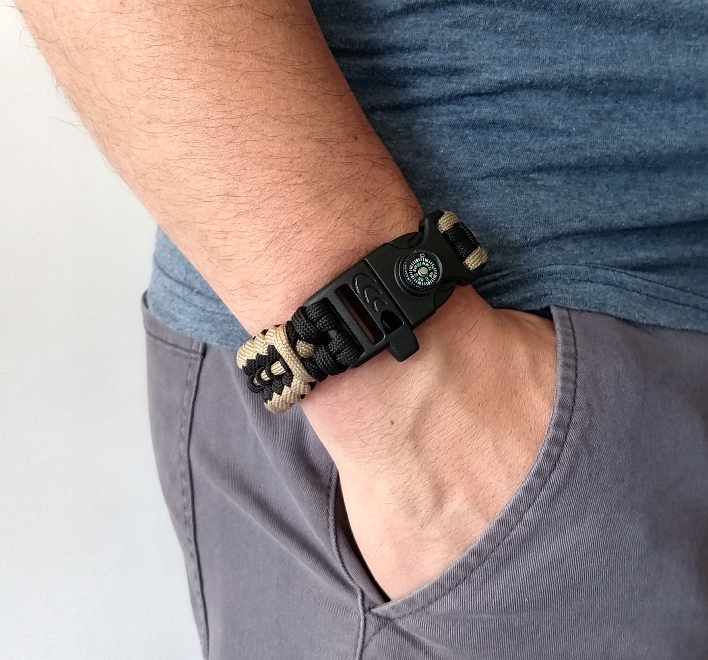 Brazalete Pulsera de Supervivencia Adventure Sport Black Coffe