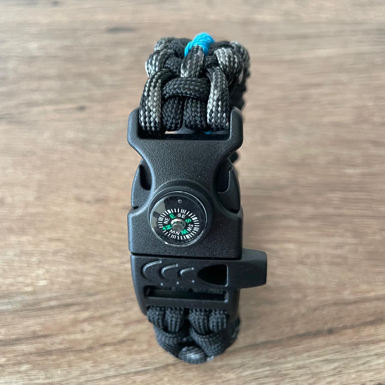 Brazalete Pulsera de Supervivencia Adventure Sport Black and Blue