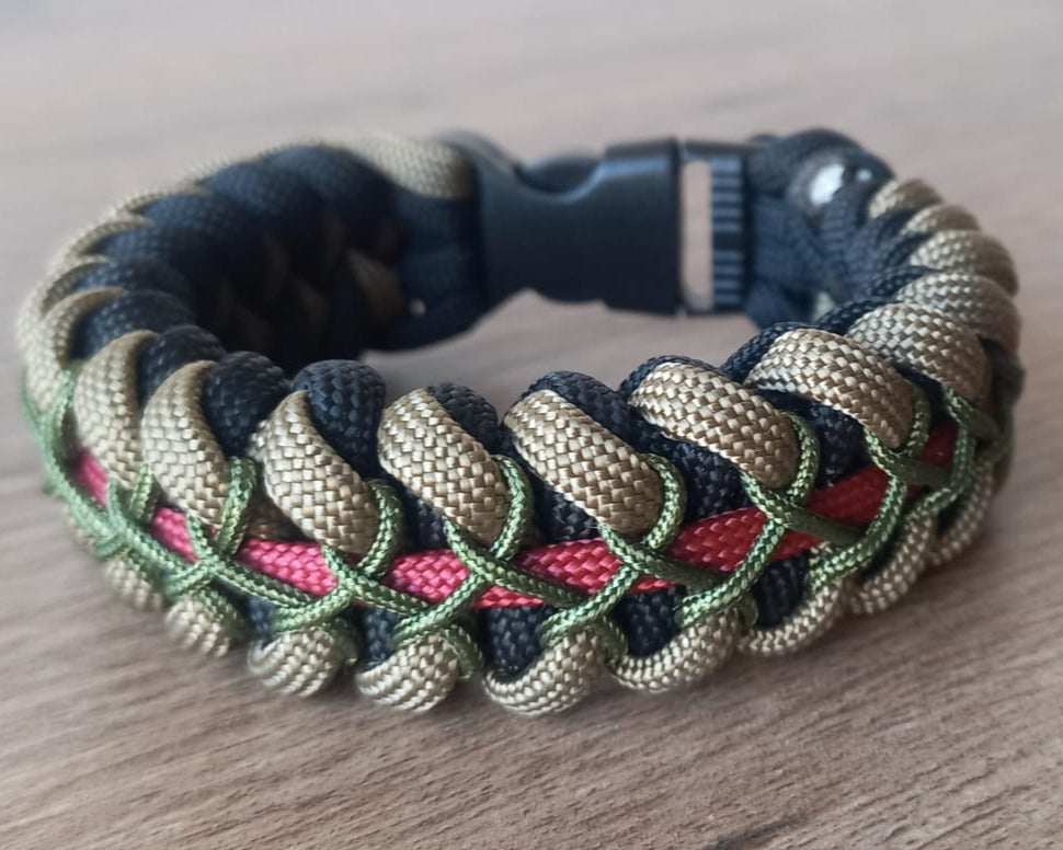 Brazalete Pulsera de Supervivencia Cascabel
